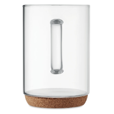Kubek szklany 400ml z korkiem