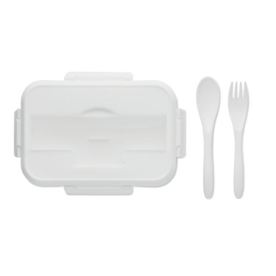 Lunch box ze sztućcami z pp