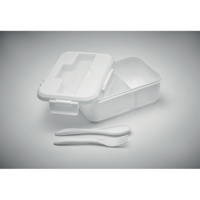 Lunch box ze sztućcami z pp