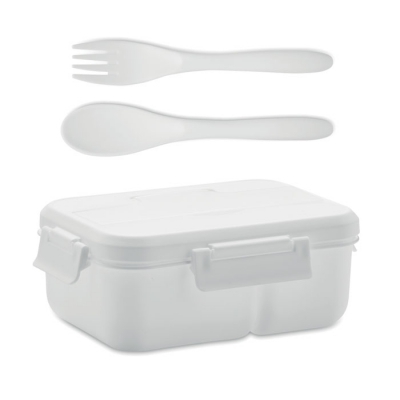 Lunch box ze sztućcami z pp