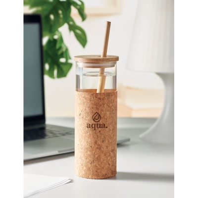 Szklanka w etui z korka 450 ml