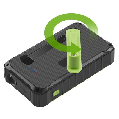 Powerbank solarny 10,000 mAh z dynamem na korbkę Denver
