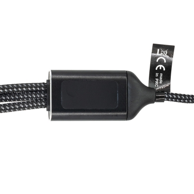 Kabel 3 w 1 z podświetlanym logo Pierre Cardin