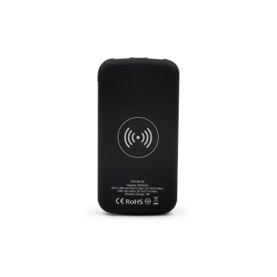 Power bank 8000 mAh Mauro Conti, ładowarka bezprzewodowa 5W | Eric
