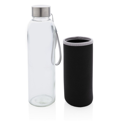 Szklana butelka 500 ml w pokrowcu