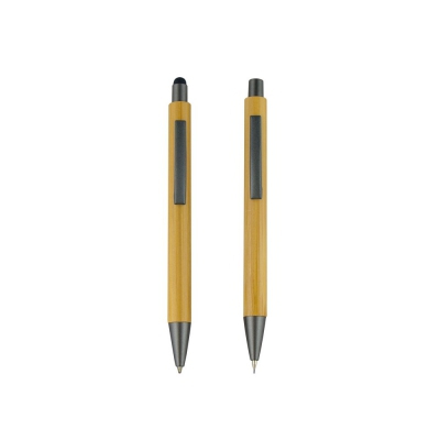 Bambusowy zestaw piśmienniczy, długopis touch pen i ołówek mechaniczny | Wallace