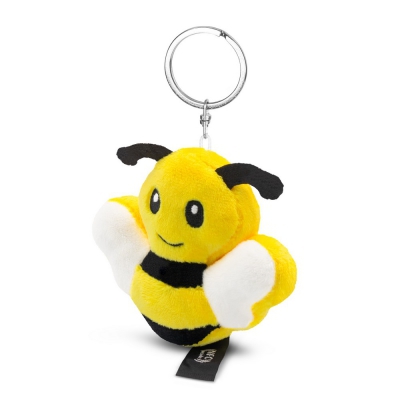 Pluszowa pszczoła RPET z chipem NFC, brelok | Zibee