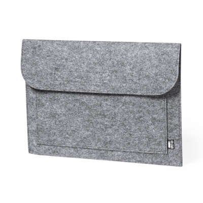 Teczka na dokumenty z filcu RPET, etui na laptopa 15`