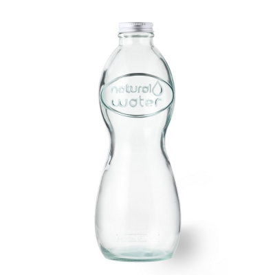 Zestaw 2 szklanek 400 ml i szklana butelka 1000 ml
