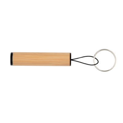 Bambusowy brelok do kluczy, lampka 1 LED