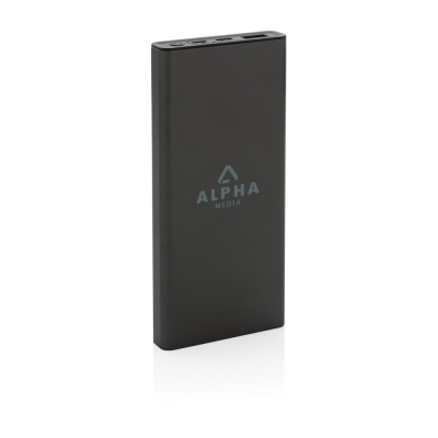Szybki power bank 10000 mAh Terra, aluminium z recyklingu