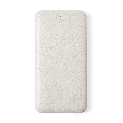 Bezprzewodowy power bank 8000 mAh ze słomy pszenicznej, ładowarka bezprzewodowa 10W
