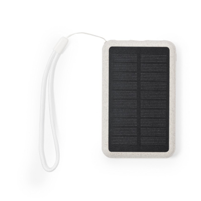 Power bank 5000 mAh ze słomy pszenicznej, ładowarka słoneczna