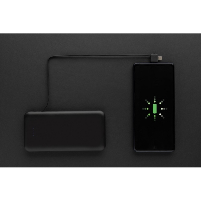 Power bank 10000 mAh Lockhart, zintegrowane kable